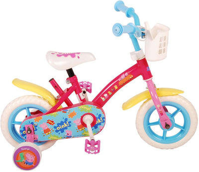 Peppa Pig Kinderfiets - Meisjes - 10 inch - Roze Blauw - Doortrapper
