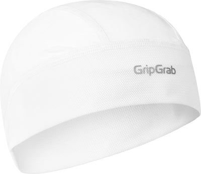 Gripgrab - upf 50+ lightweight zomer fiets helmmuts uv bescherming fietsmuts skull cap - unisex - wit