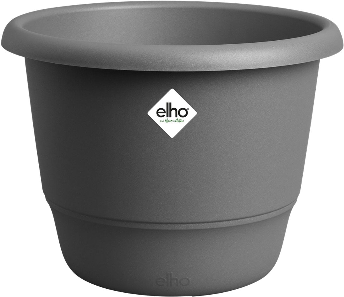 Elho amiga rond 30 - bloempot voor binnen buiten - 100% gerecycled plastic - ø 29.5 x h 20.2 cm - antraciet