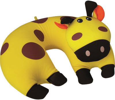 Travelsafe nekkussen voor kinderen - giraf - geel - 28 cm
