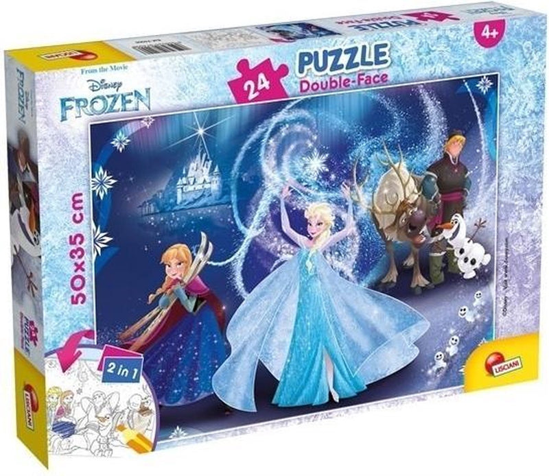 Lisciani - frozen - double face - puzzel - 24 stukjes
