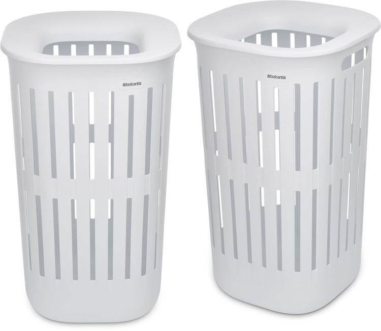 Brabantia collect-it wasmand - set van 2 - met deksel - 55 l - white