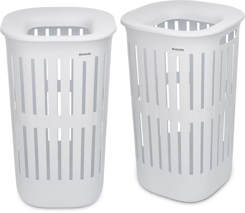 Brabantia collect-it wasmand - set van 2 - met deksel - 55 l - white