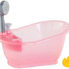 Corolle poppenbad badkuip roze met douche en badeend speelgoed.