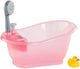 Corolle poppenbad badkuip roze met douche en badeend speelgoed.