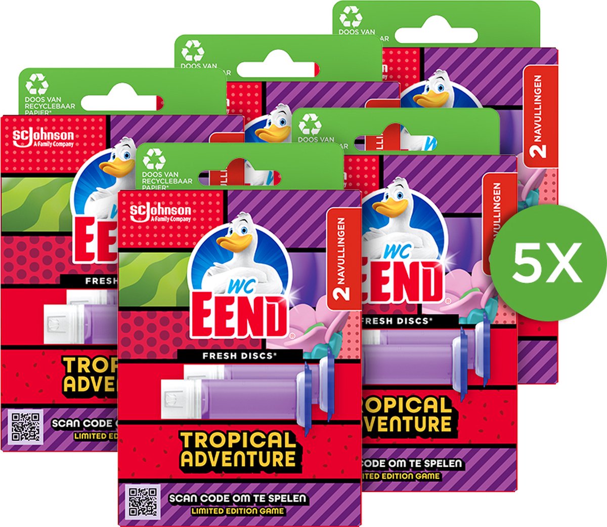 Wc-eend fresh discs navul duo tropical adventure