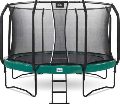 Salta first class - trampoline met veiligheidsnet en ladder - ø 427 cm - groen