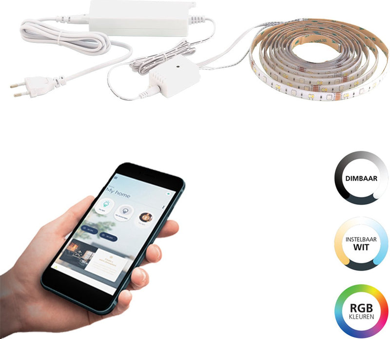 Eglo connect .z smart led strip - 800 cm - wit - instelbaar rgb wit licht - dimbaar - zigbee