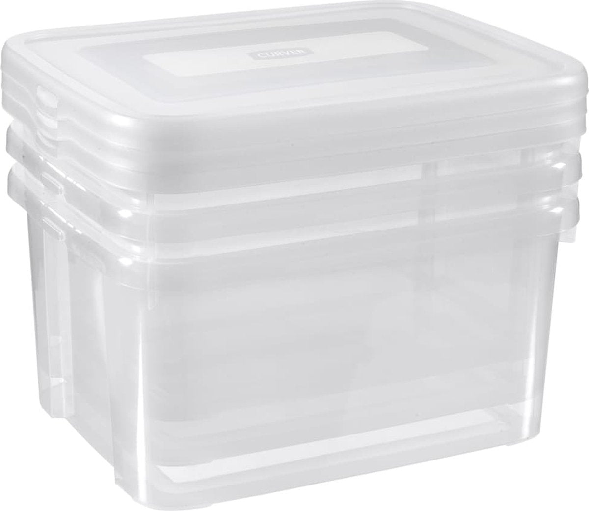 Curver handy opbergbox - 3x25 liter - 3 stuks - transparant
