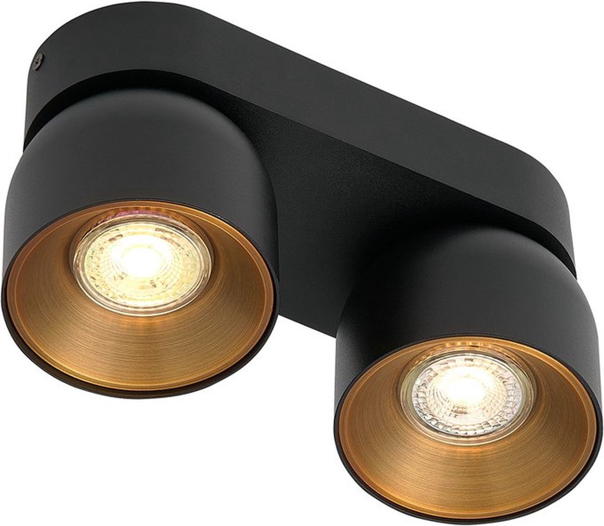 Nordlux pitcher-spot-ip20-2xgu10-zwart