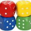 Playwood houten dobbelsteen set - grote dobbelstenen van 4x4x4 cm - 4dlg