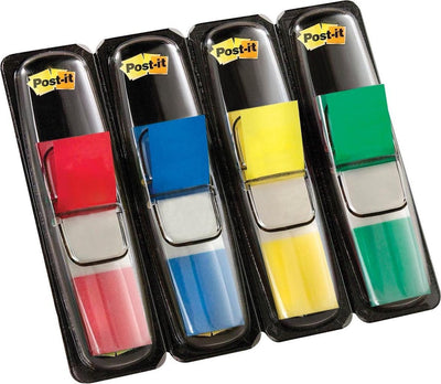 Post-it ® index small - standaard dispenser - rood, blauw, geel, groen