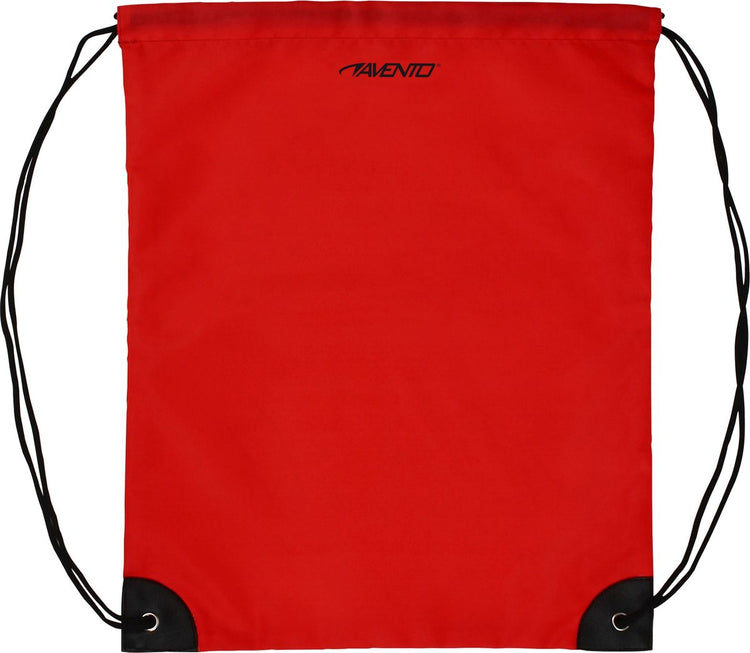 Avento rugzak met trekkoorden - rood - 35 x 43 cm - verstevigde hoeken
