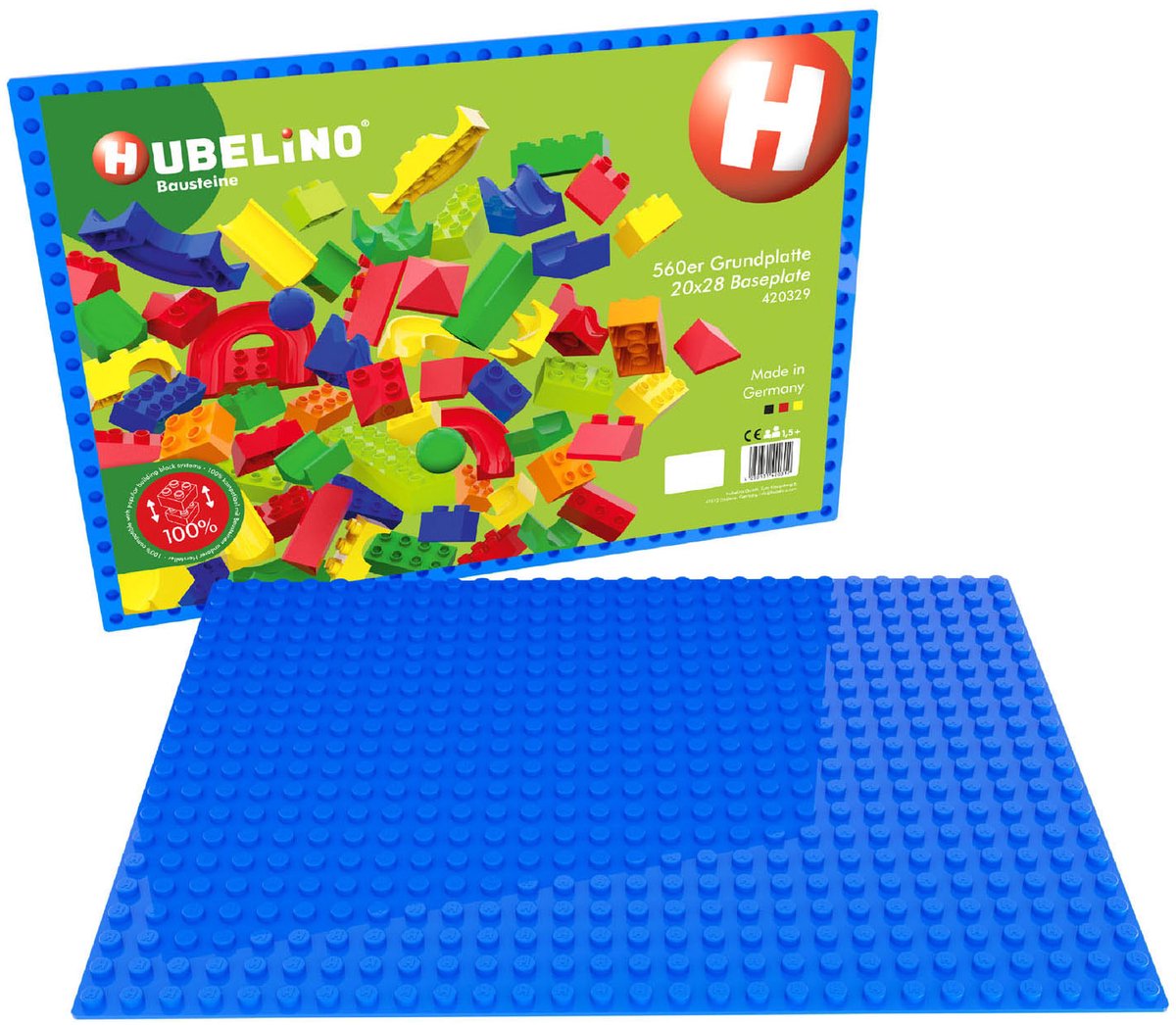 Hubelino grondplaat blauw, 560 noppen
