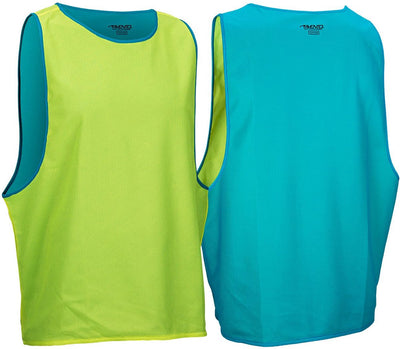 Avento trainingshesje dubbelzijdig - senior - fluorgeel blauw one size