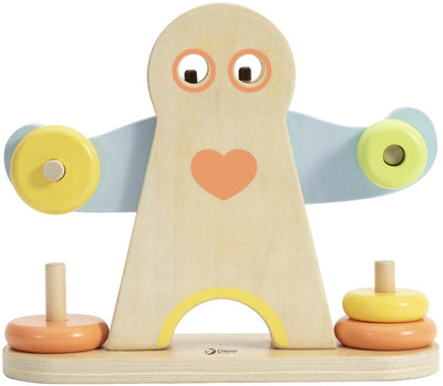 Classic world houten weegschaal hercules educatief speelgoed 7-delig.