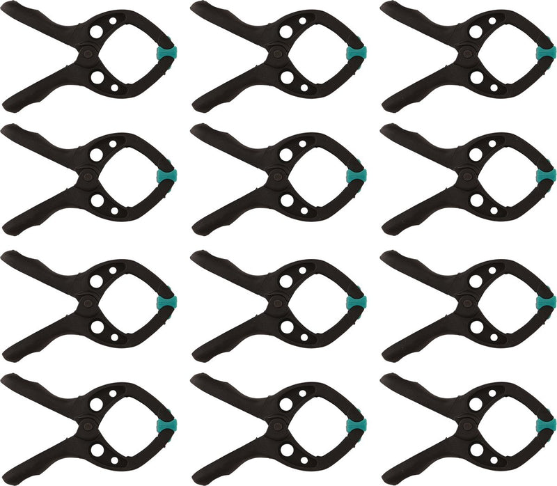 Wolfcraft - 12 veerklemmen mini 30mm - veerklem - zeilklem - marktklem - extra sterk - zeilklemmen - 8653000