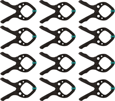 Wolfcraft - 12 veerklemmen mini 30mm - veerklem - zeilklem - marktklem - extra sterk - zeilklemmen - 8653000