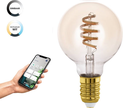 Eglo connect.z smart led lamp - e27 - ø 8 cm - instelbaar wit licht - dimbaar - zigbee