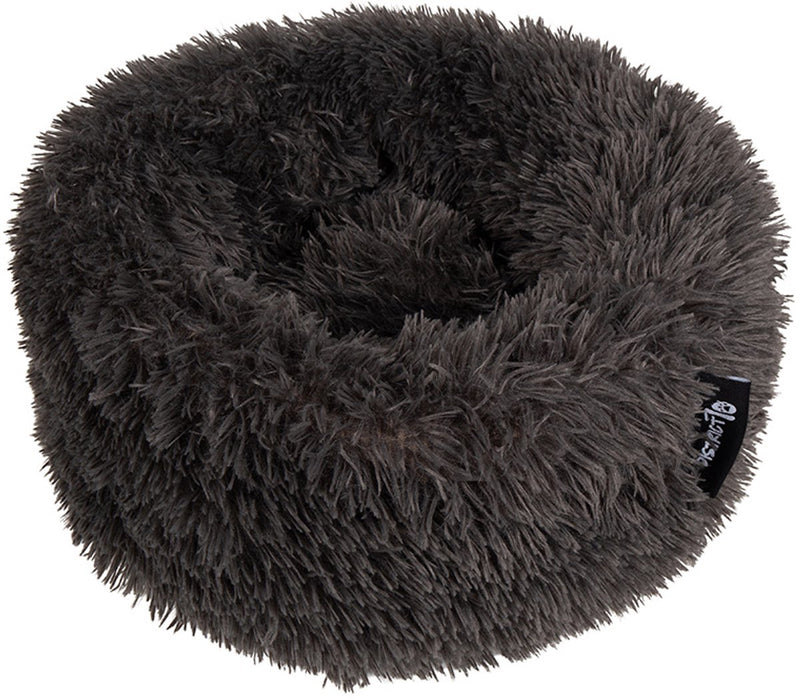 District 70 fuzz donut hondenmand – donker grijs - small ø 45 cm