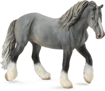 Collecta figurine - shire horse merrie grijs - (xl) - paarden - handgeschilderd - miniatuur