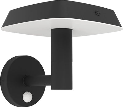 Eglo dreoli solar wandlamp buiten - zonne-energie - led - 21 cm - zwart wit