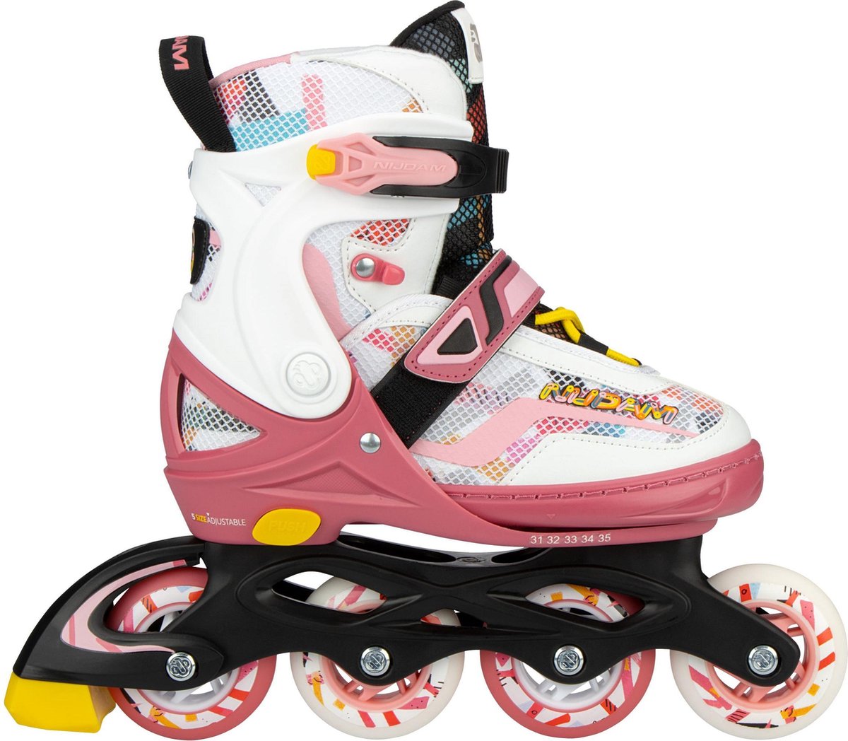 Nijdam skeelers - verstelbaar - fruity fro-yo - roze - maat 38-42
