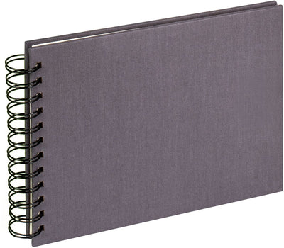Walther sa-509-r cloth - spiraal album - formaat 23 x 17 cm - antraciet