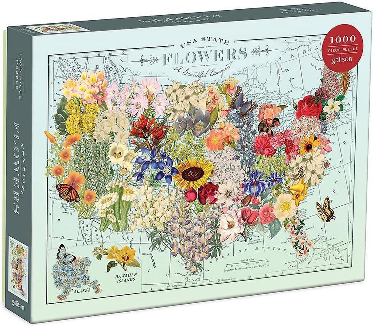 Wendy gold usa state flowers 1000 piece puzzle