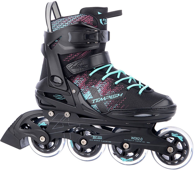 Tempish wox 2.0 84 skeelers - inline skates - dames - zwart turquoise - maat 42