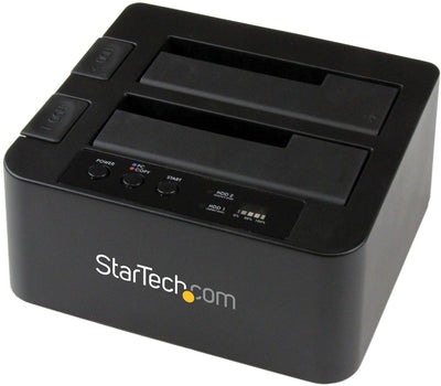 Startech esata harde-schijfduplicatordock – usb 3.0 hdd-kloner - sata iii 6 gbp s - zwart
