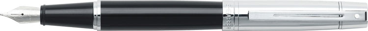 Sheaffer vulpen - 300 e9314 - m - black barrel chrome cap chrome plated