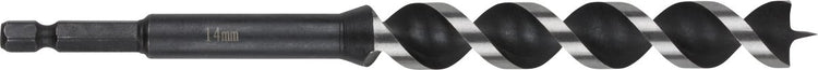 Wolfcraft - 14mm slangenboor voor houtbalken - 165mm - zeskantschacht houtboor - hex - 7135000
