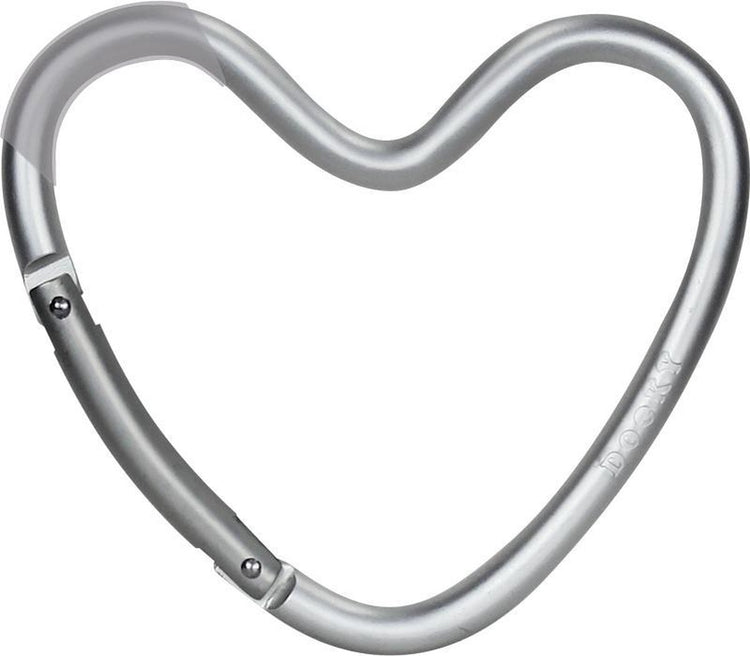 Dooky universal hook tassenhaak hartvorm silver (mat)