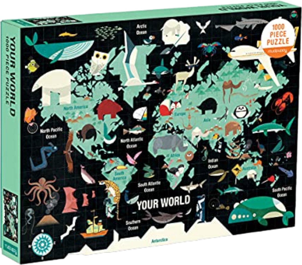Galison - puzzel 'world map' (1000 stukjes)