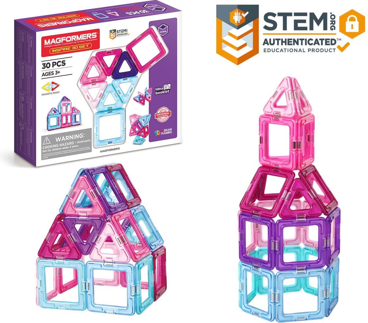 Magformers inspire- bouwset 14 stuks- magnetisch speelgoed- speelgoed 3,4,5,6,7 jaar jongens en meisjes– montessori speelgoed- educatief speelgoed- constructie speelgoed