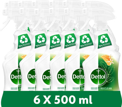 Dettol allesreiniger spray - tru clean - mandarijn citroenbloesem - 6x500ml voordeelverpakking