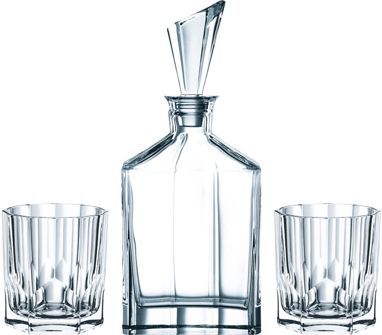 Nachtmann aspen whiskyset 3-delig kristal helder glas cadeau tip