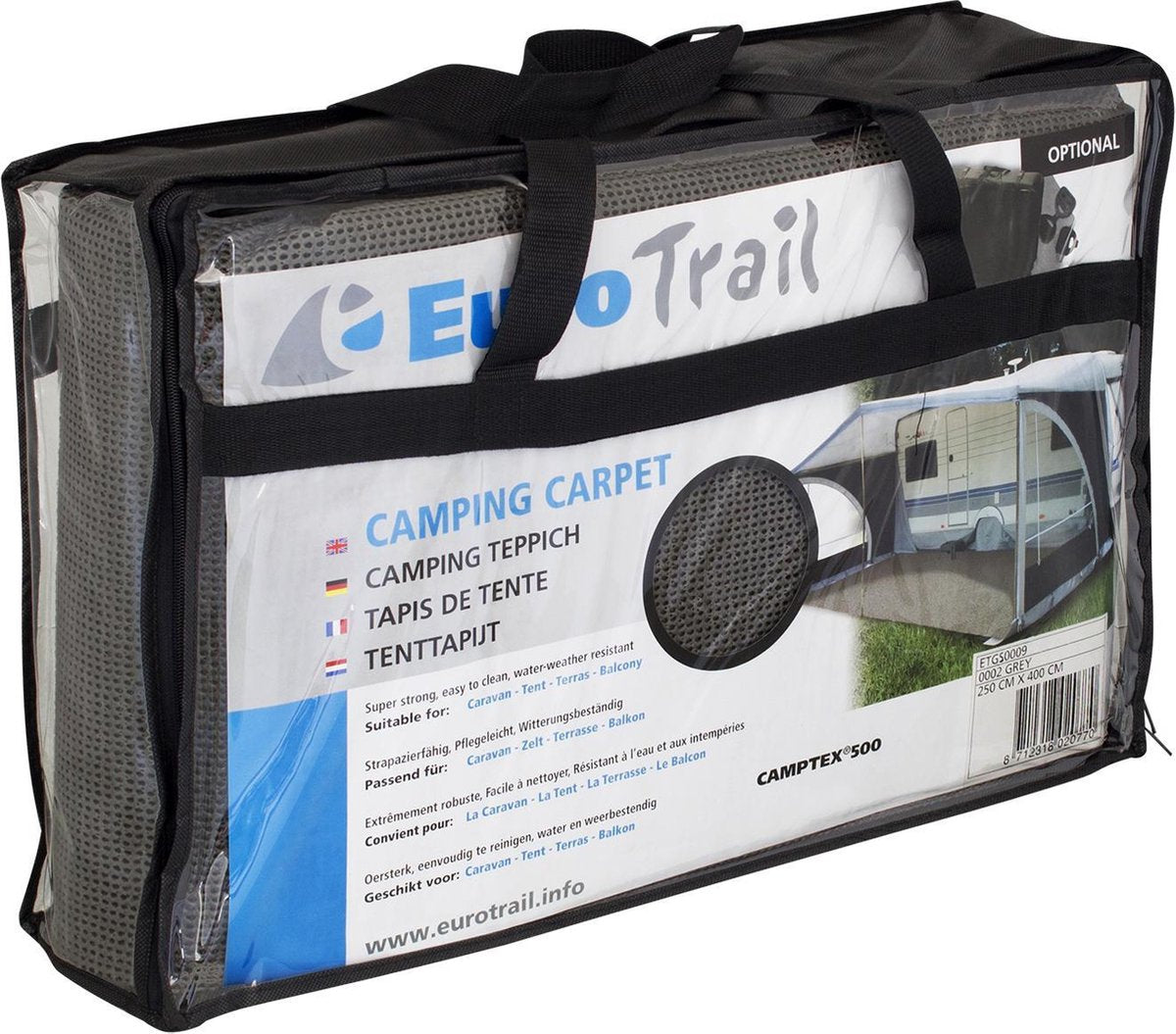 Eurotrail camptex tenttapijt - 350 x 600 cm- navy