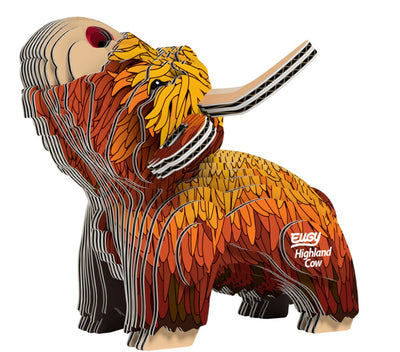 Eugy 3d puzzel - hoogland koe - boerderijdieren - duurzaam - verzamel ze allemaal - 6 jaar