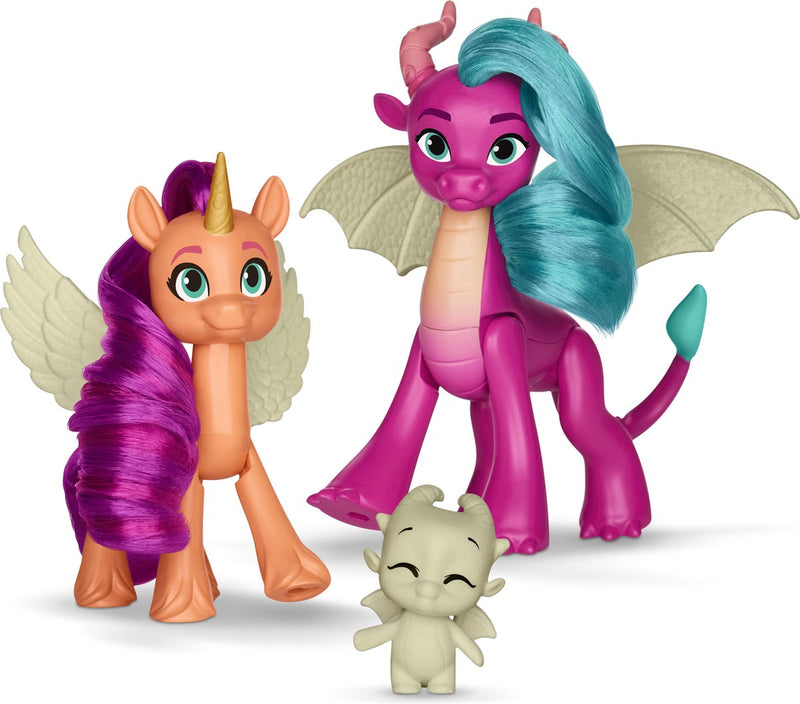 Hasbro my little pony draken speelgoed dragon light reveal set 3 stuks.