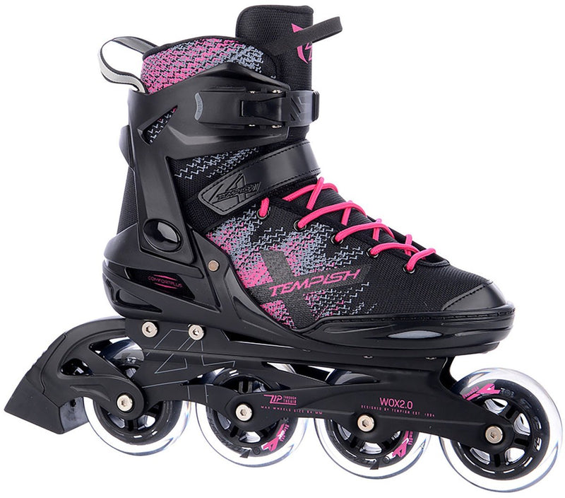Tempish wox 2.0 84 lady inline skates black pink 38