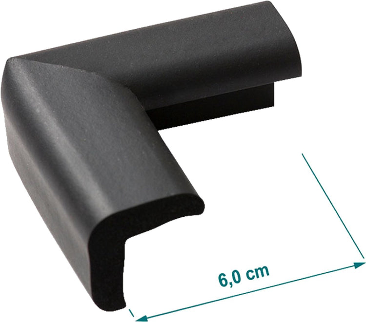 Merkloos sans marque jippie's - tafelhoekjes foam - 4 stuks - zwart