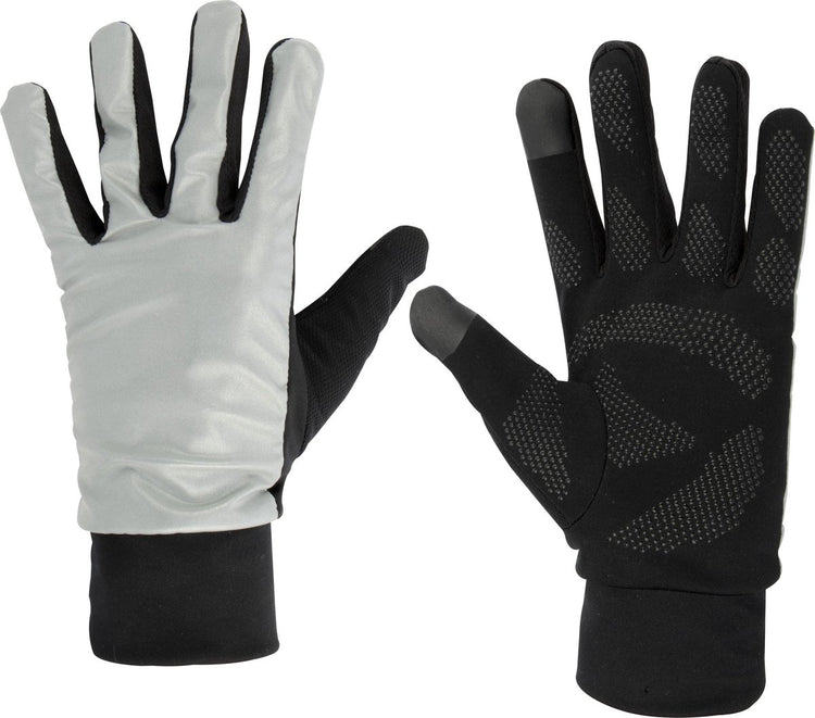 Avento sporthandschoenen - reflecterend - winddicht - grijs zwart - maat m l