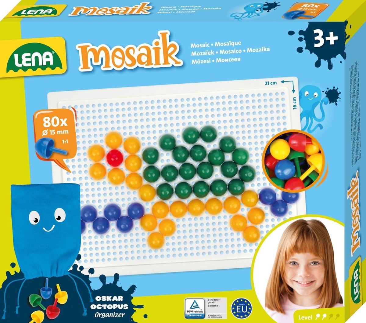 Lena mozaïek set kleur 80st 15mm