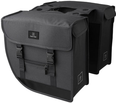 Fastrider hybride - dubbele fietstas - waterafstotend - 26 liter - grijs