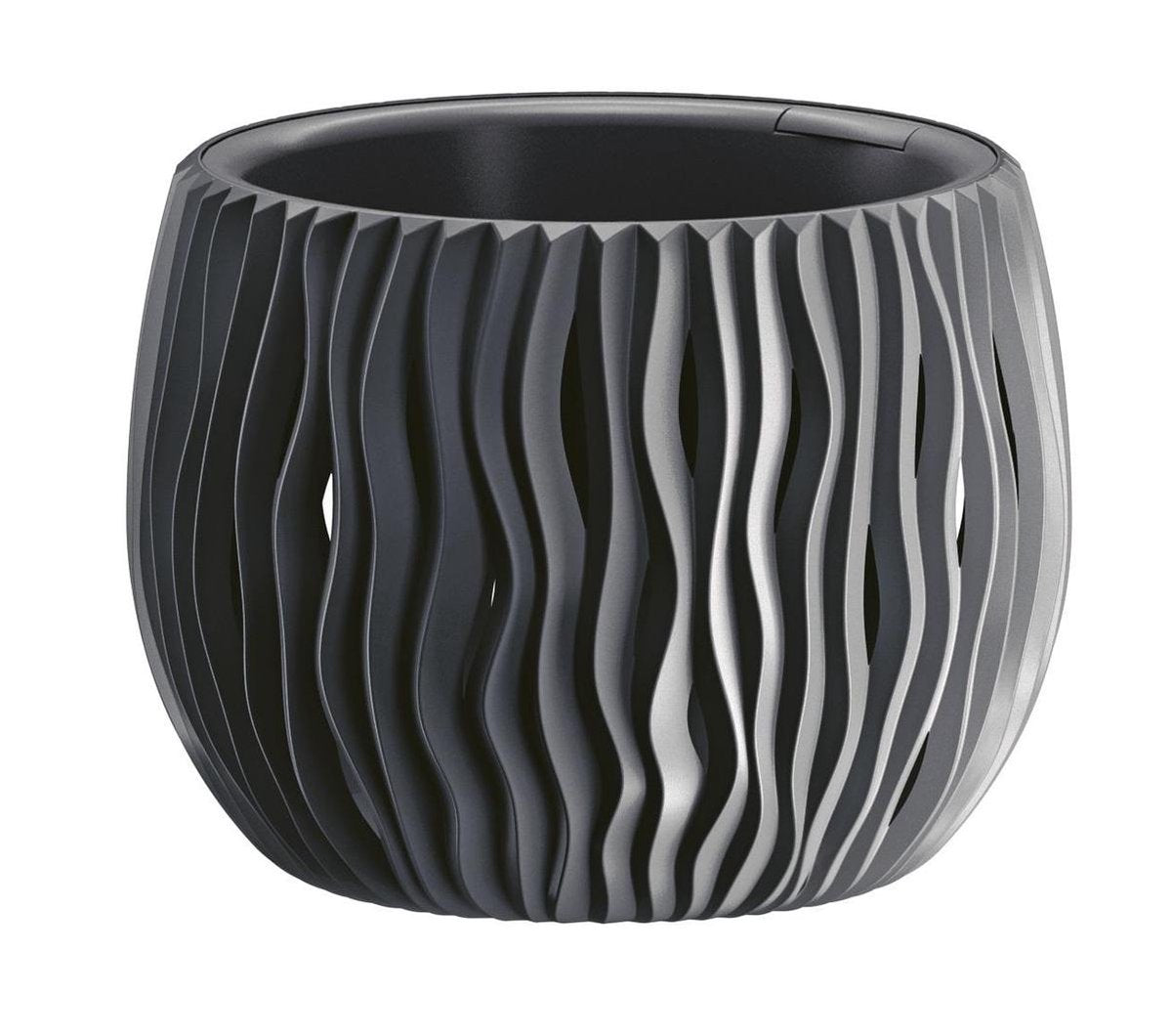 Prosperplast bloempot met sandy bowl inzet dsk180 s433 decoratief antraciet