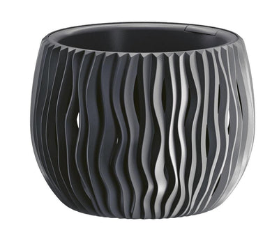 Prosperplast bloempot met sandy bowl inzet dsk180 s433 decoratief antraciet
