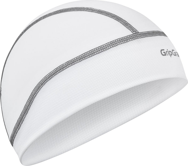 Gripgrab - upf 50+ lightweight zomer fiets helmmuts uv bescherming fietsmuts skull cap - wit - unisex - maat one size