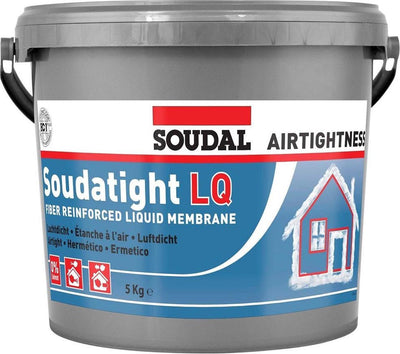 Soudal soudatight lq vezelversterkte polymeerpasta - 4,5 kg - wit - voor luchtdichte afdichting